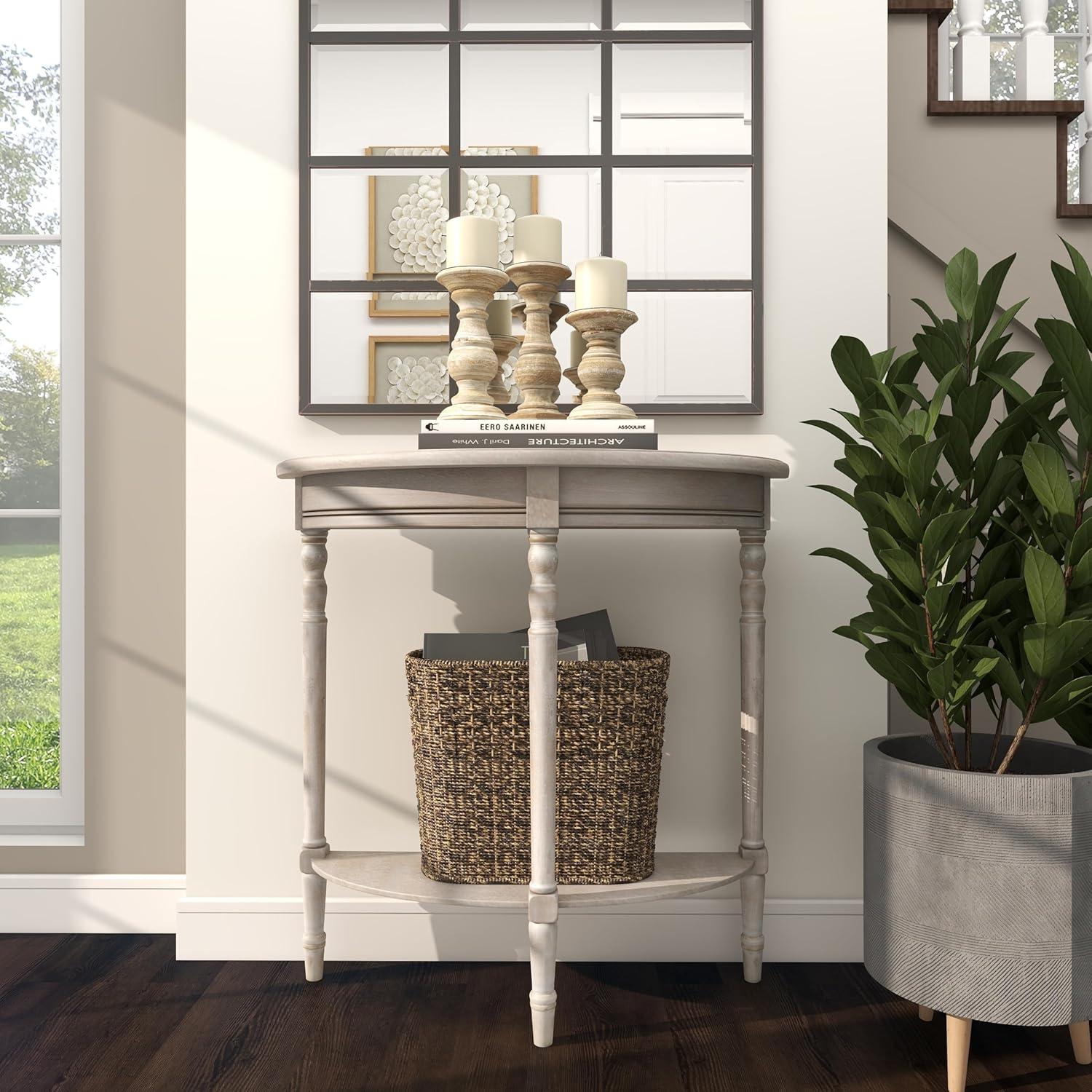Ophelia & Co. Mcbroom Wood Half Moon 1 Shelf Console Table
