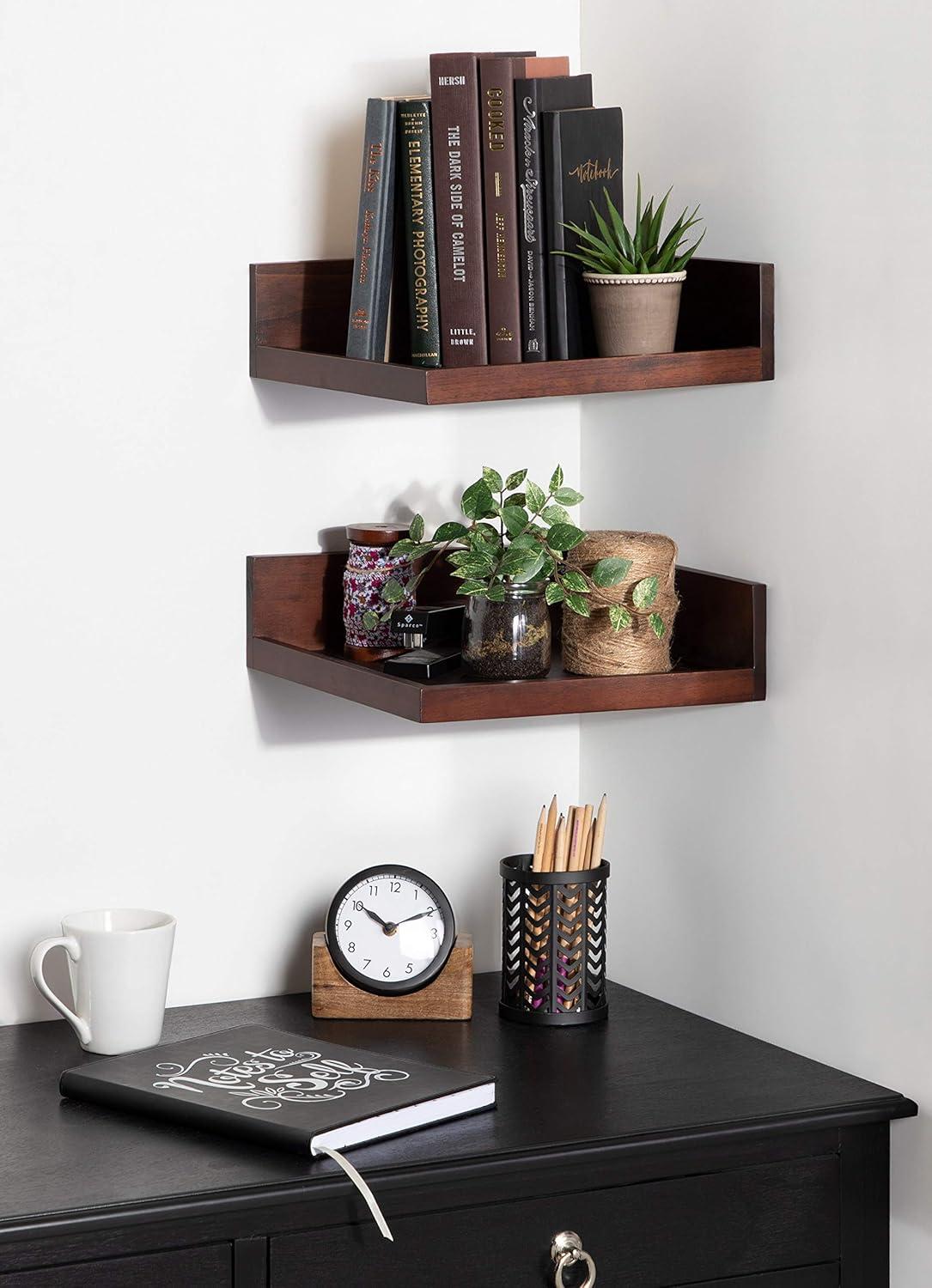 Latitude Run® Kinta 2 Piece Square Accent Shelf (Set of 2)