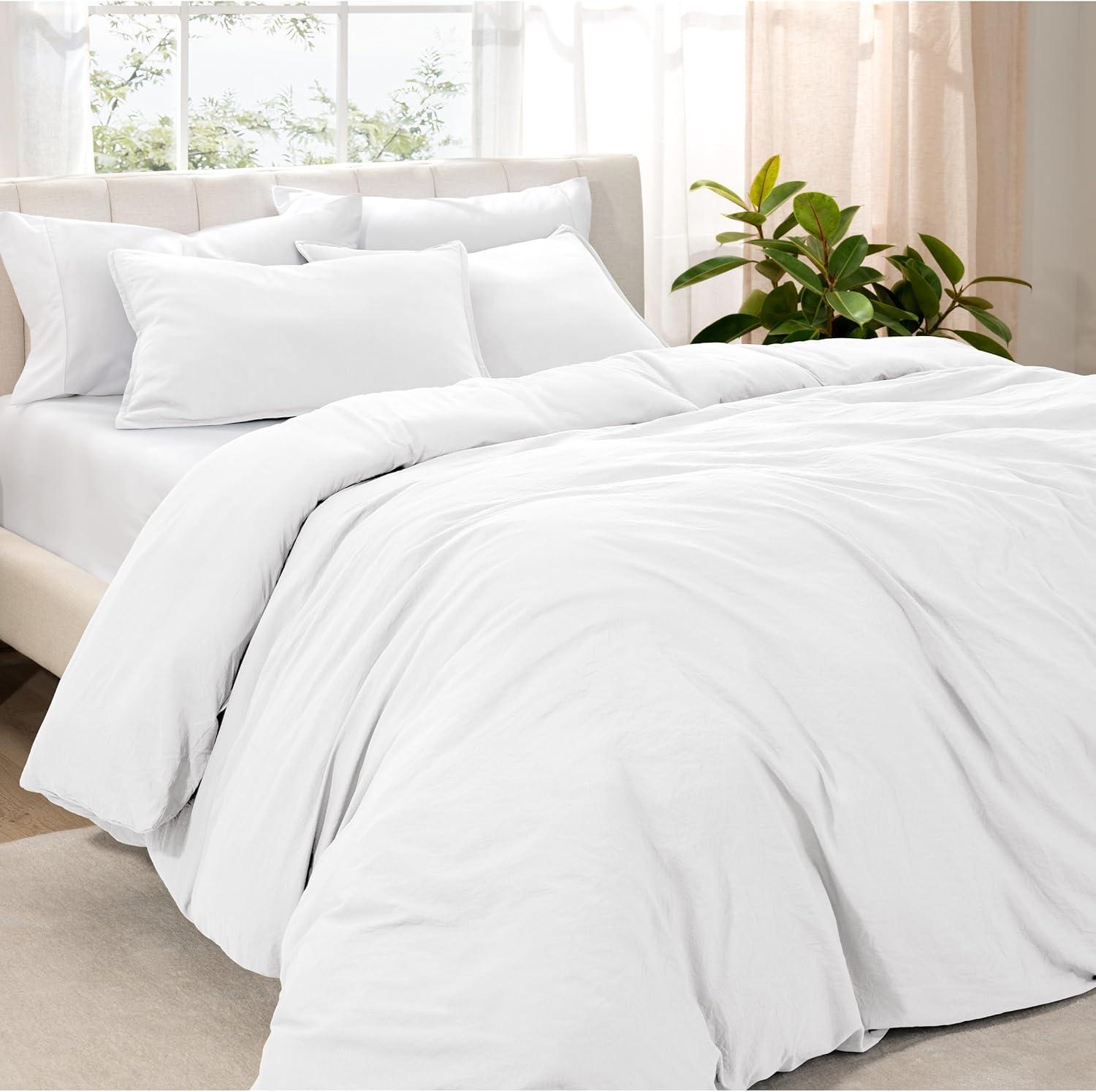 Bare Home Washed Microfiber Duvet Cover Set