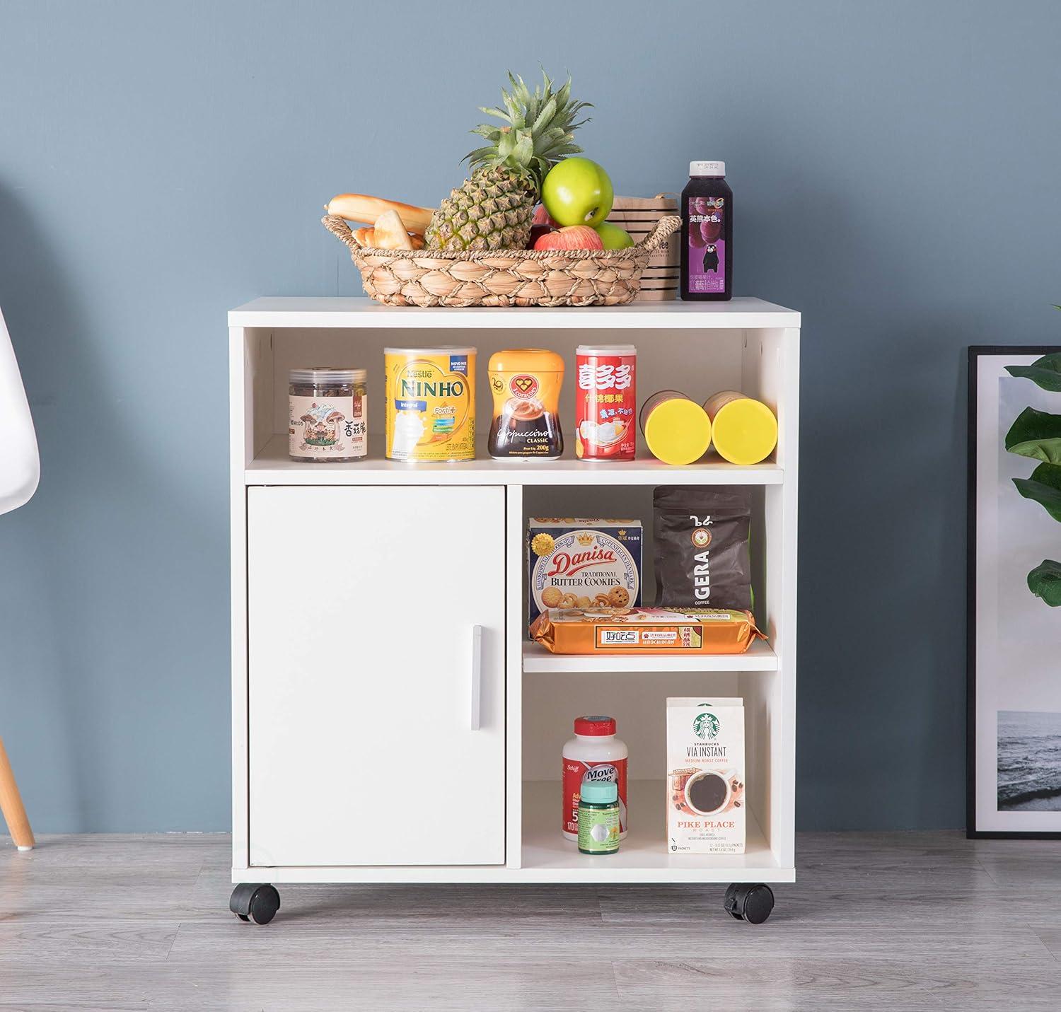 Basicwise 26'' H x 23.75'' W 1 Printer Stand with Wheels