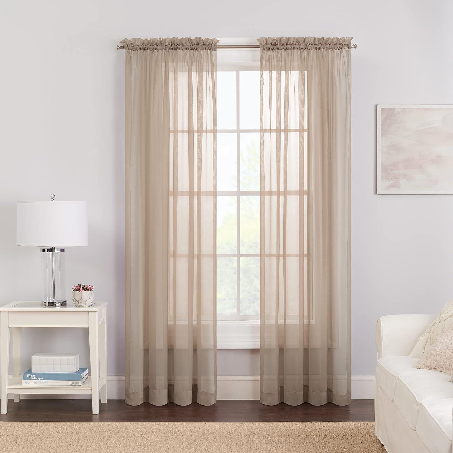 Pairs to go 118'' x 63'' Victoria Voile Pair in Taupe