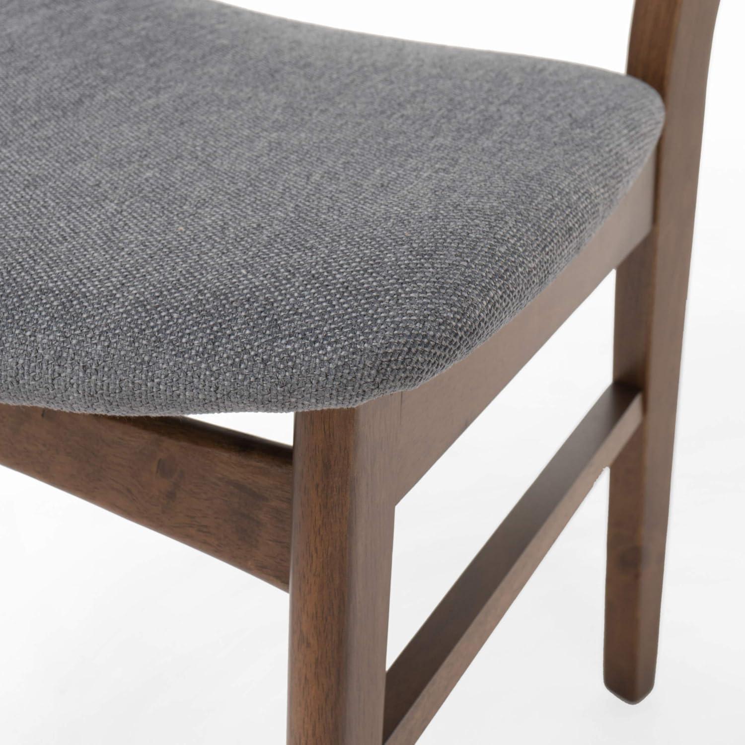 Christopher Knight Home Idalia Mid-century Modern Dining Chairs (Set of 4) by  Dark Gray + Natural Oak Oak Finish
