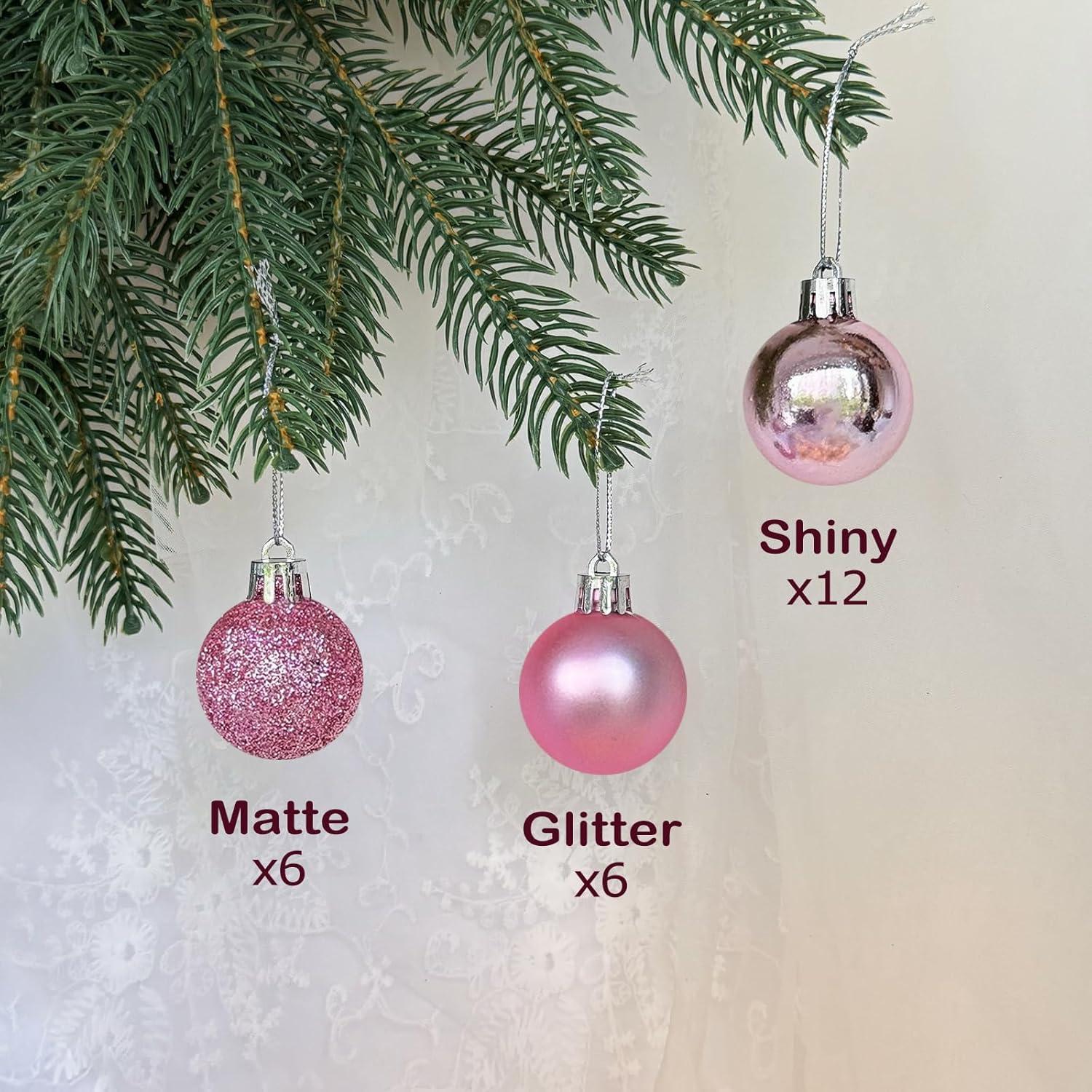 Fuebueo 24Pcs Christmas Balls Ornaments Shatterproof Hanging Ball for Holiday Wedding Party