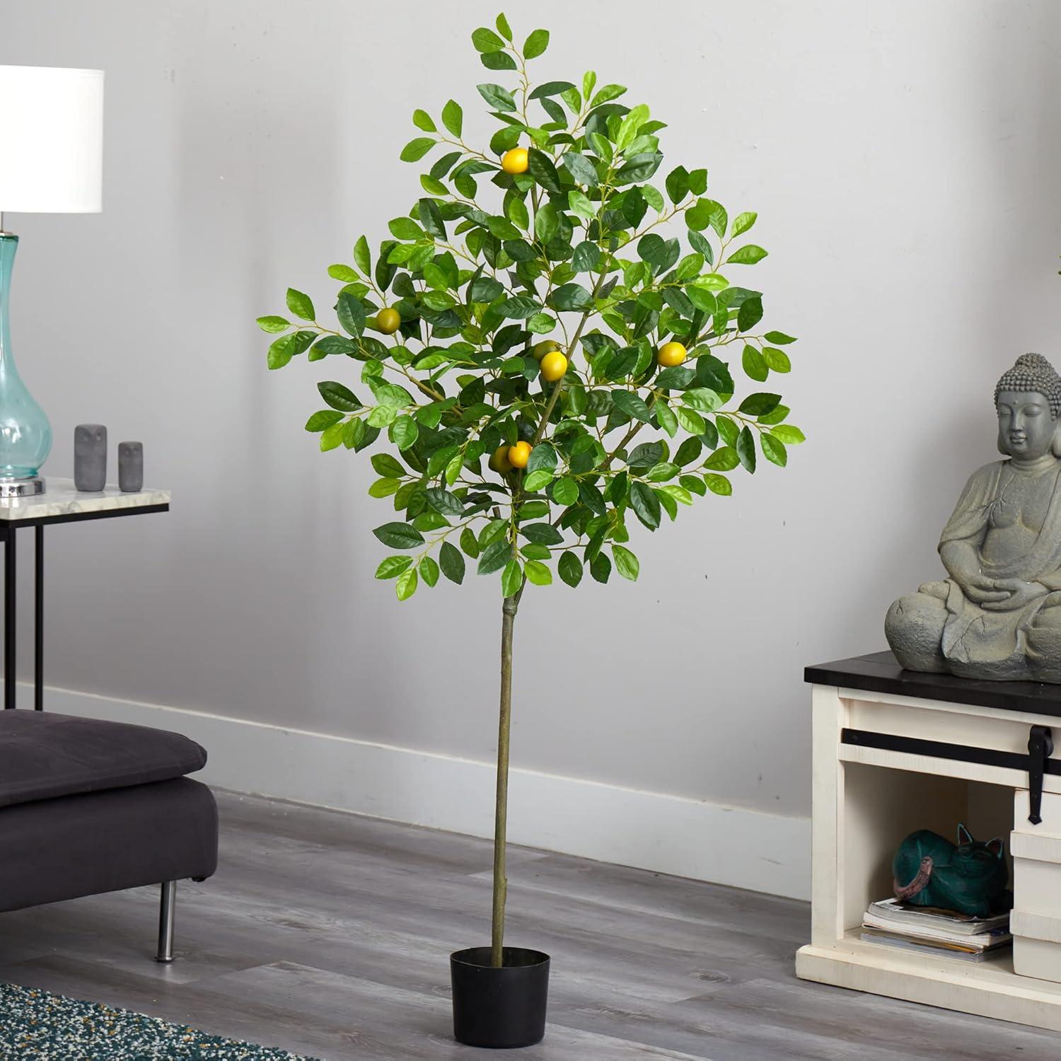 Nearly Natural 61-in Lemon Artificial Tree