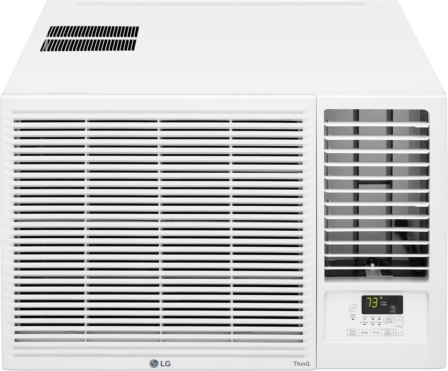 LG 18,000 BTU 230V Window Air Conditioner with Cool, Heat and Wi-Fi for up to 1000 Sq. Ft. in White