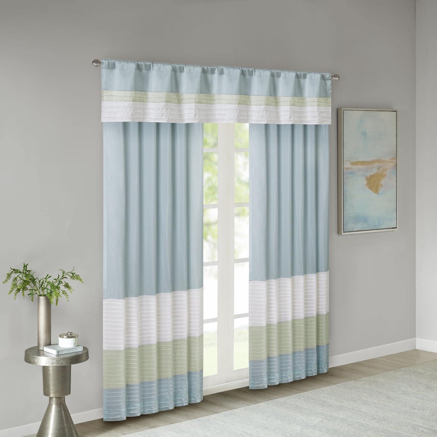 Madison Park Amherst Polyoni Pintuck Single Window Valance