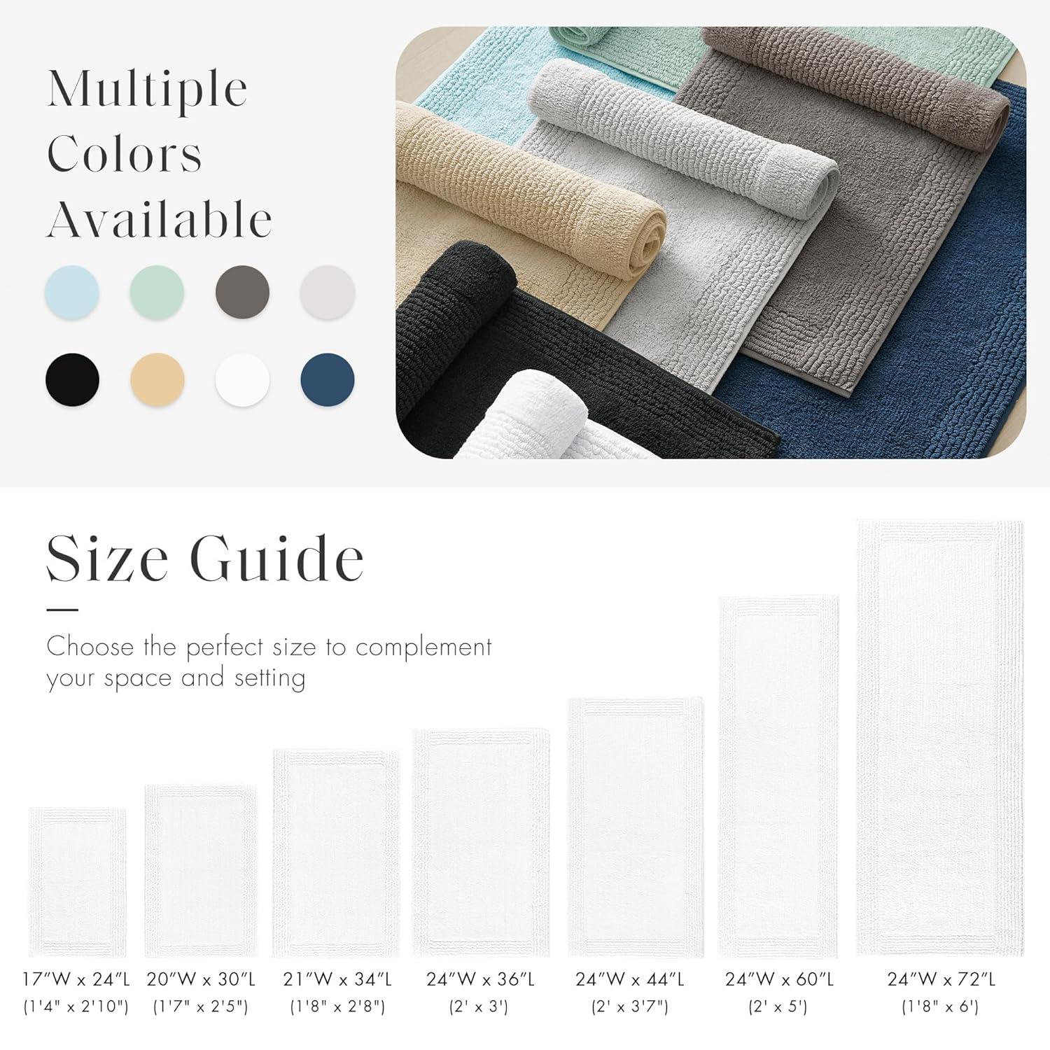 Madison Park Signature Splendor 100% Cotton Tufted 3000 GSM Reversible Bath Rug