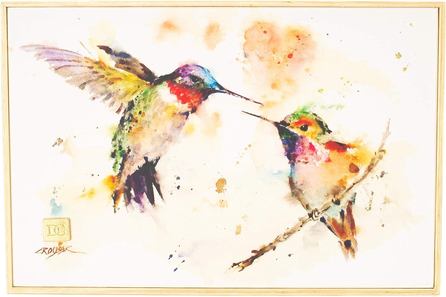 Big Sky Carvers The Lovebirds Hummingbirds Canvas Wall Art Home Decoration
