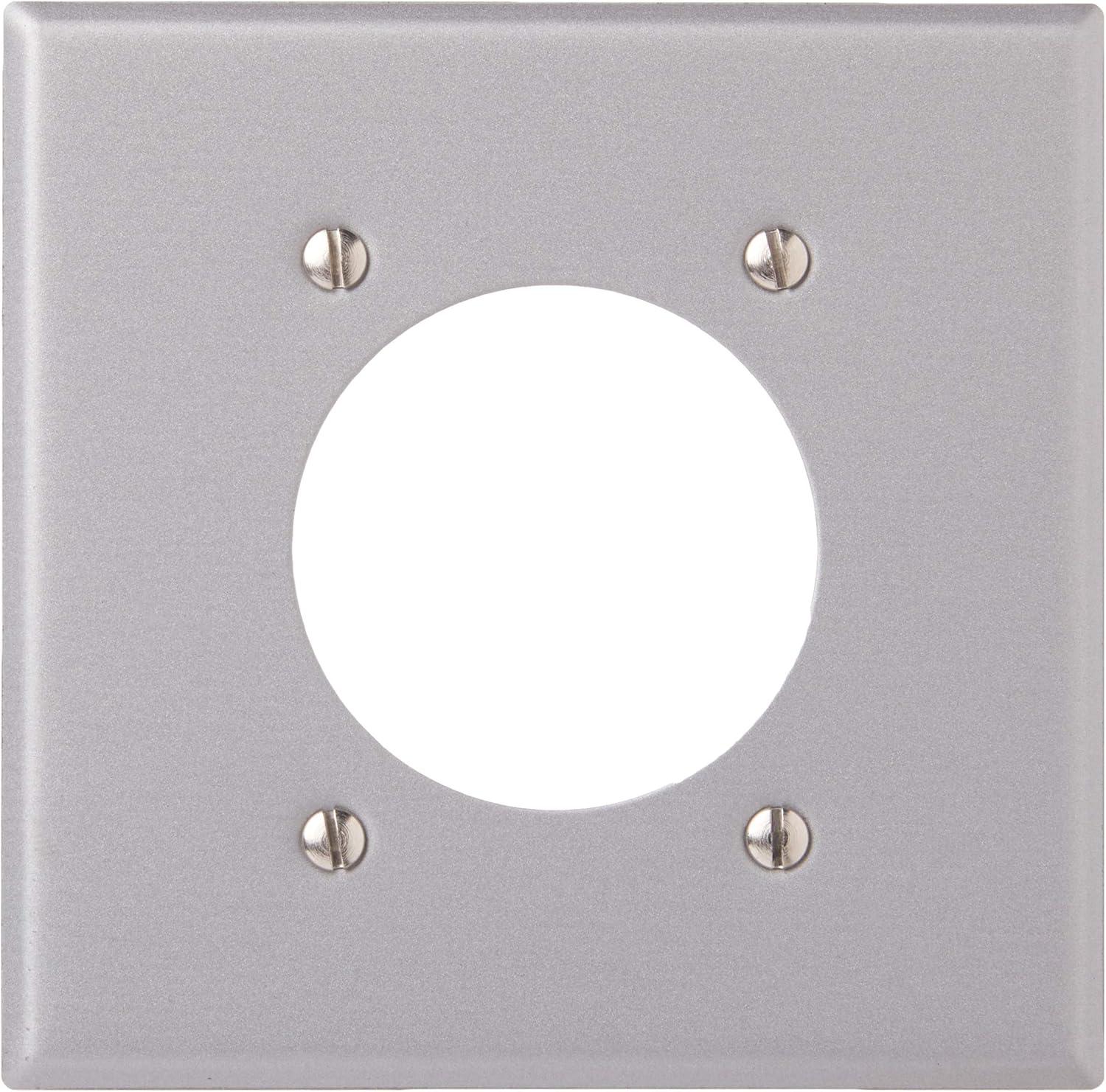 Leviton 2-Gang Smooth Aluminum Outlet Wall Plate