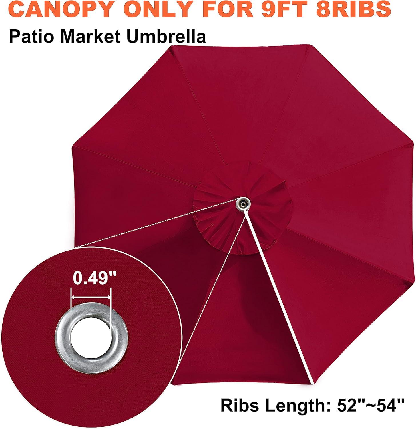 Arlmont & Co. Caeleb Fabric Replacement Cover 8 Ribs Market Patio Umbrella Cover