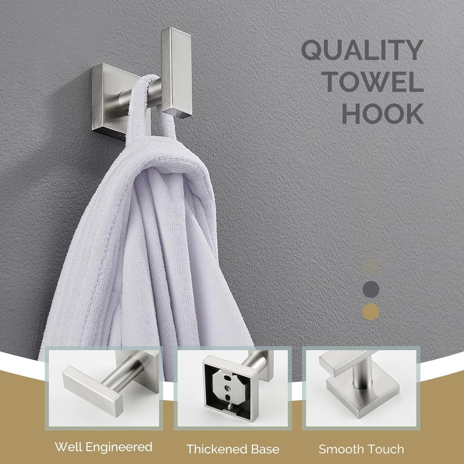 Single Stainless Steel Wall Mounted Towel Hook