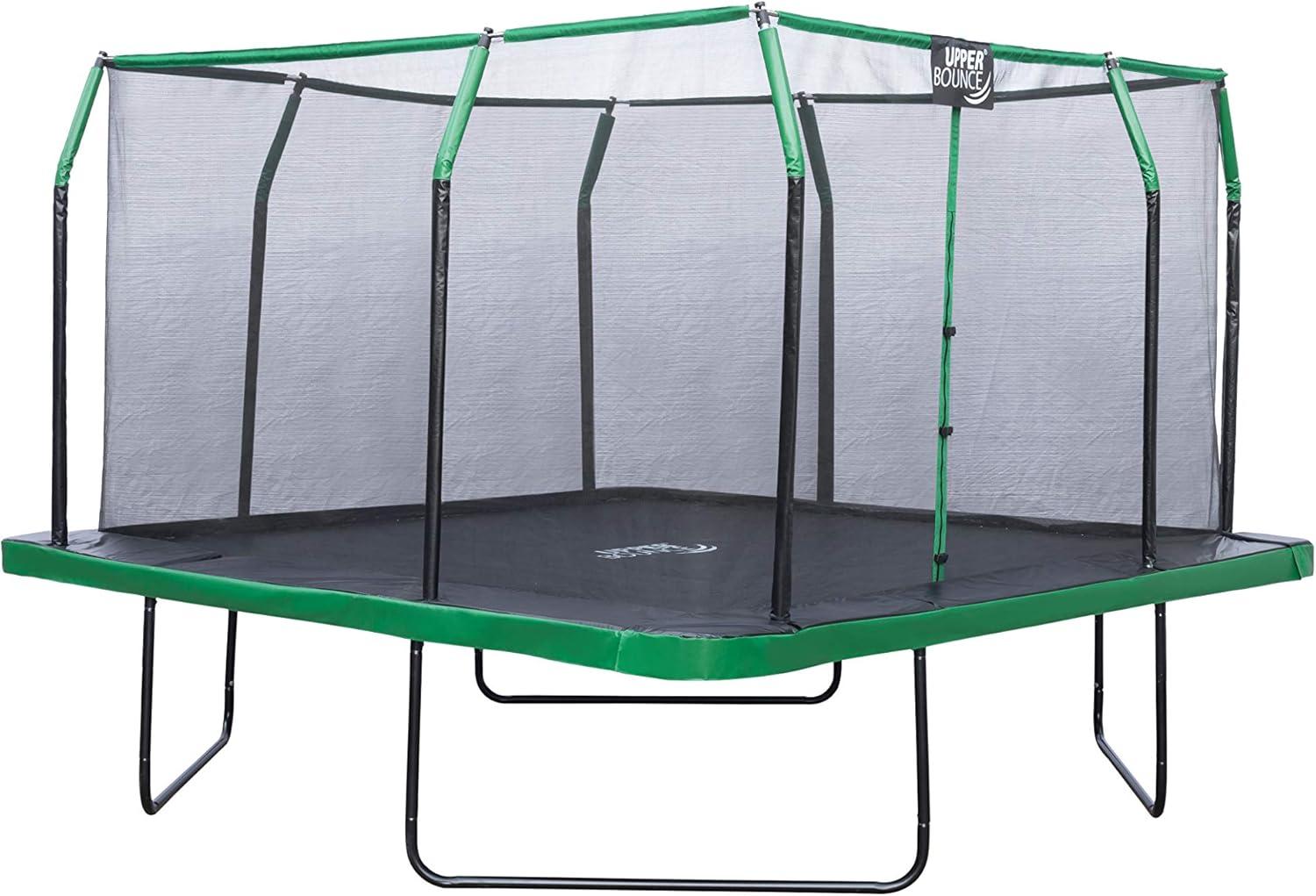 Upper Bounce Machrus Upper Bounce 12 x 12 FT Square Trampoline Set with Premium Top-Ring Enclosure and Safety Pad