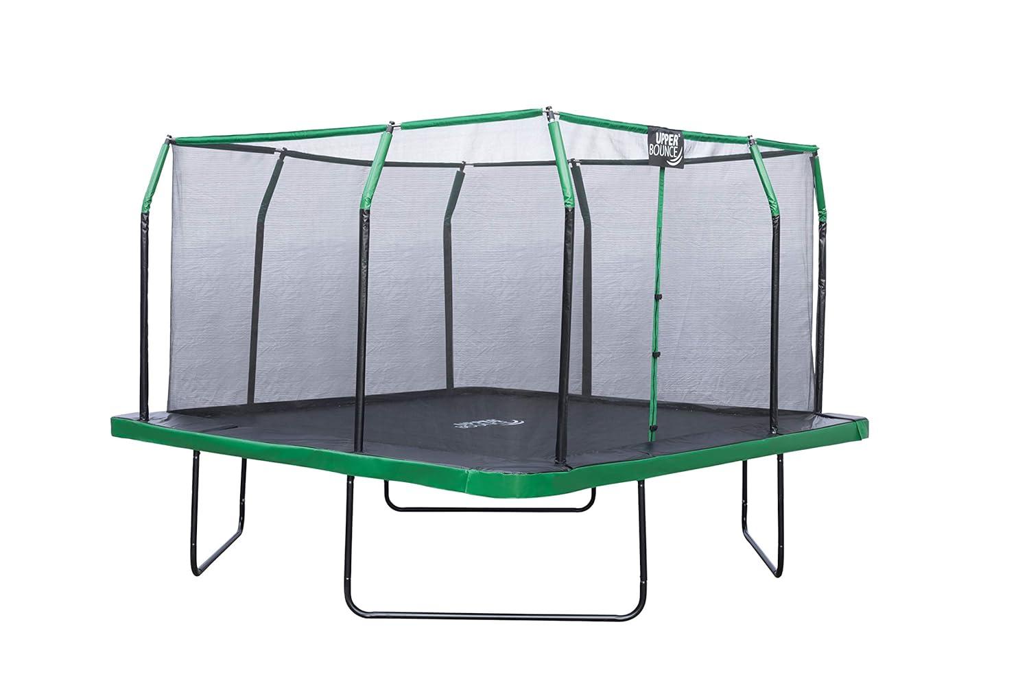 Upper Bounce Machrus Upper Bounce 12 x 12 FT Square Trampoline Set with Premium Top-Ring Enclosure and Safety Pad
