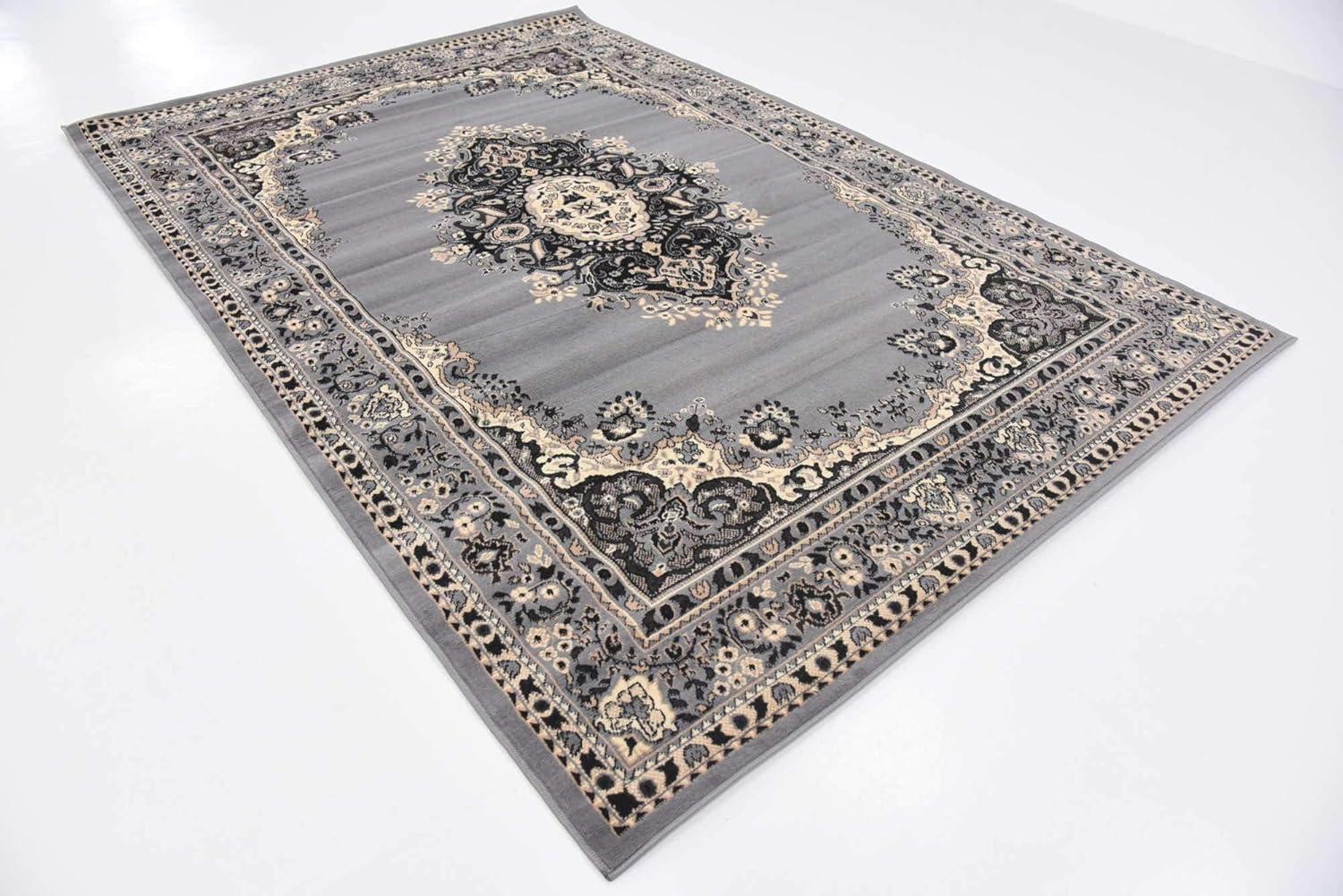 Rugs.com Amaya Collection Rug – 6' x 9' Ivory Medium Rug Perfect For Bedrooms, Dining Rooms, Living Rooms