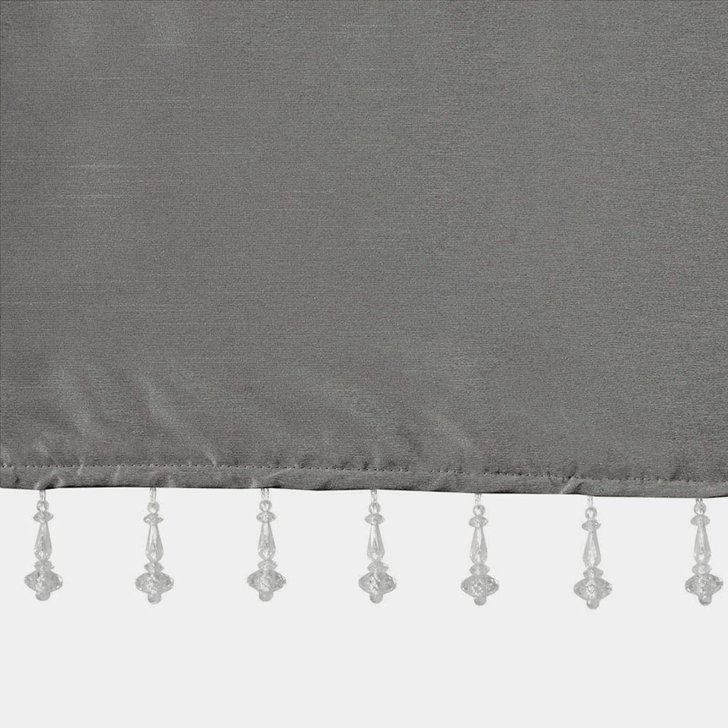 Madison Park Emilia Lightweight Faux Silk Single Valance with Beads