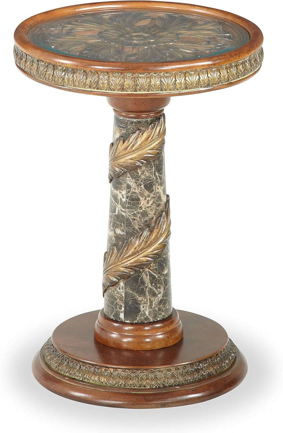 Villa Valencia Glass Tray Top End Table