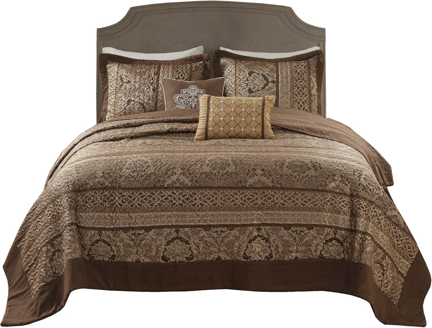 Bellagio 5 Piece Reversible Jacquared Coverlet Set