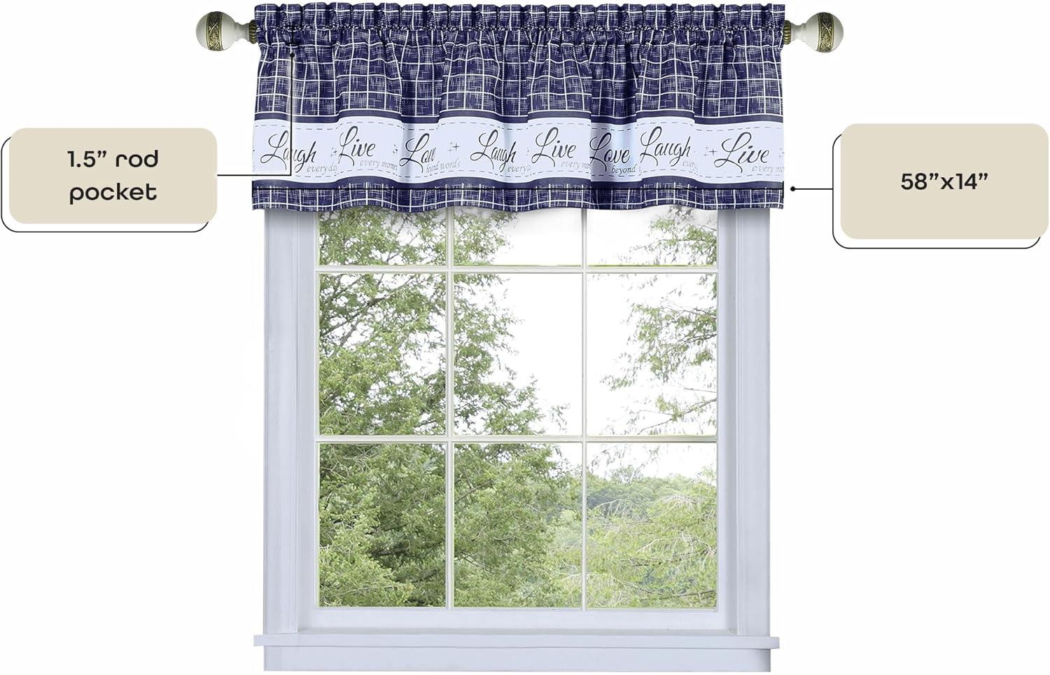 Assel Geometric Tailored 58'' W Window Valance