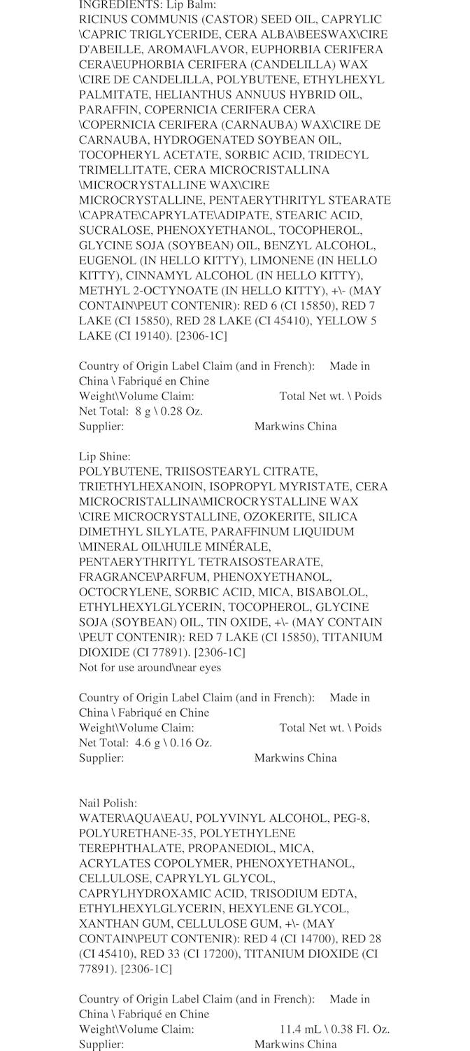 Lip Smackers Hello Kitty Makeup Tote - 7ct