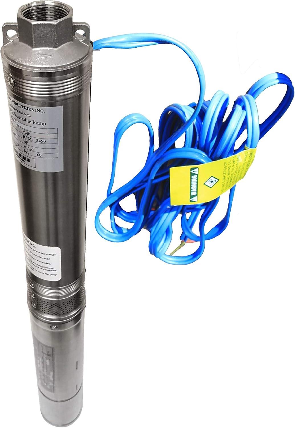 Stainless Steel 2-HP 230V Submersible Well Pump with Nylon Impeller