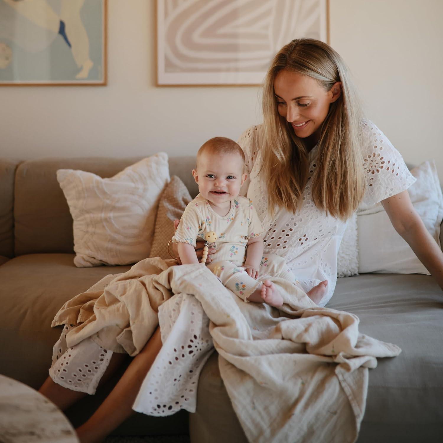 Organic Cotton Muslin Swaddle Blanket Kites One Size