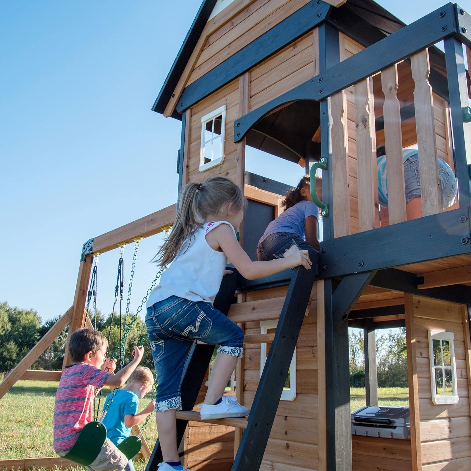 Backyard Discovery Canyon Creek All Cedar Swing Set