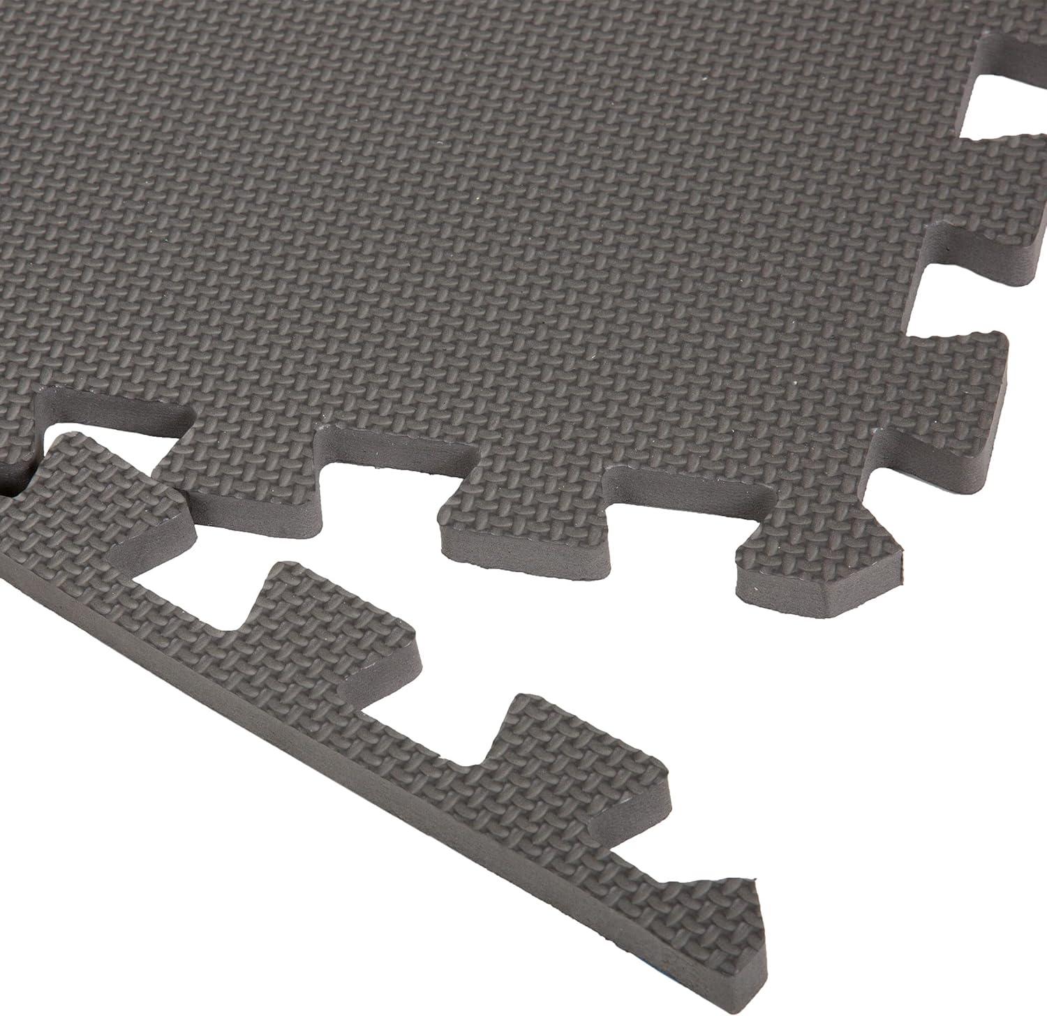 Gray EVA Foam Interlocking Floor Mats 24" x 24" - 6 Pack