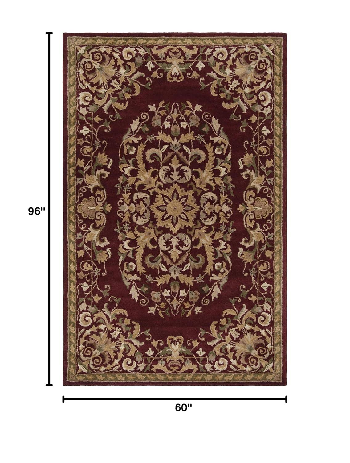 Heritage HG640 Handmade Area Rug - 5'x8' - Red - Safavieh