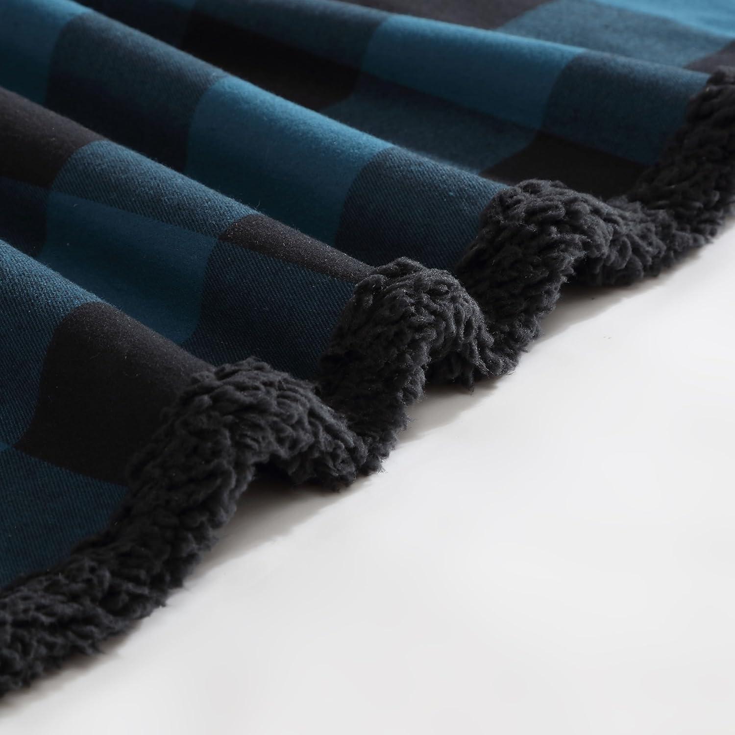 Eddie Bauer Eddie Bauer Cabin Plaid Flannel/Sherpa Throw Blanket