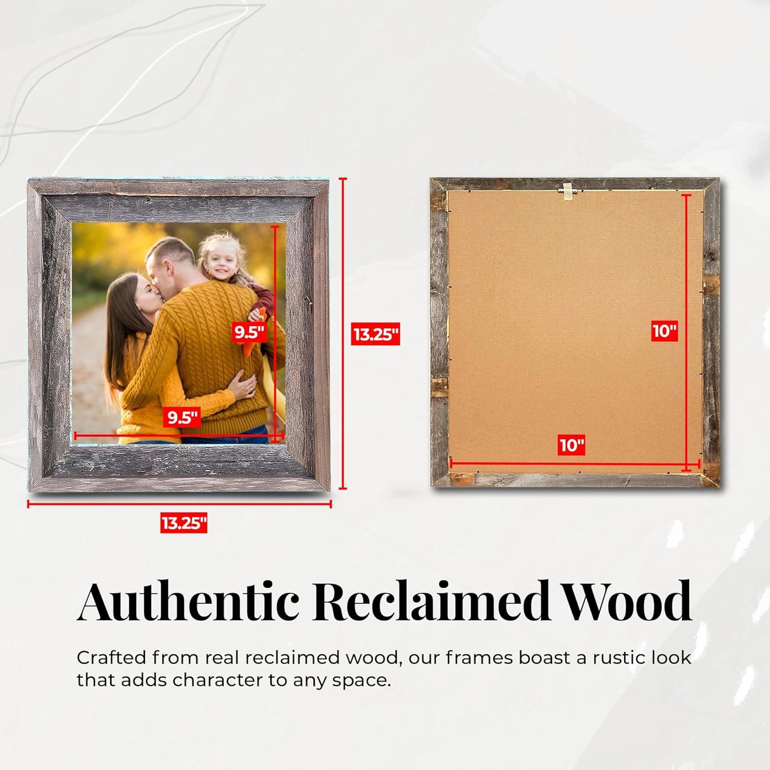 Kattan Weathered Gray Wood Beveled Picture Frame