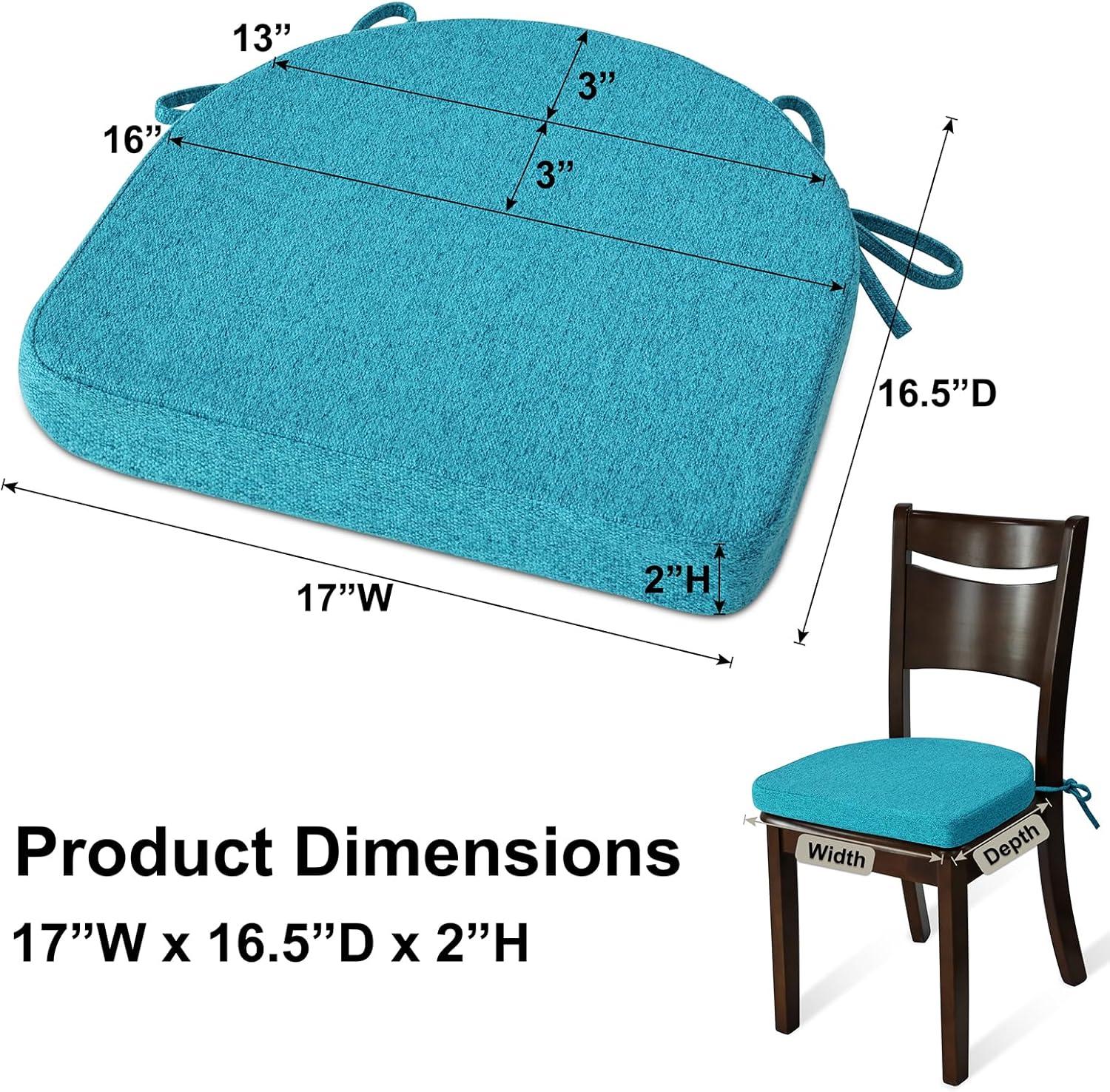 Chair Cushions for Dining Chairs Set of 2 - Blue