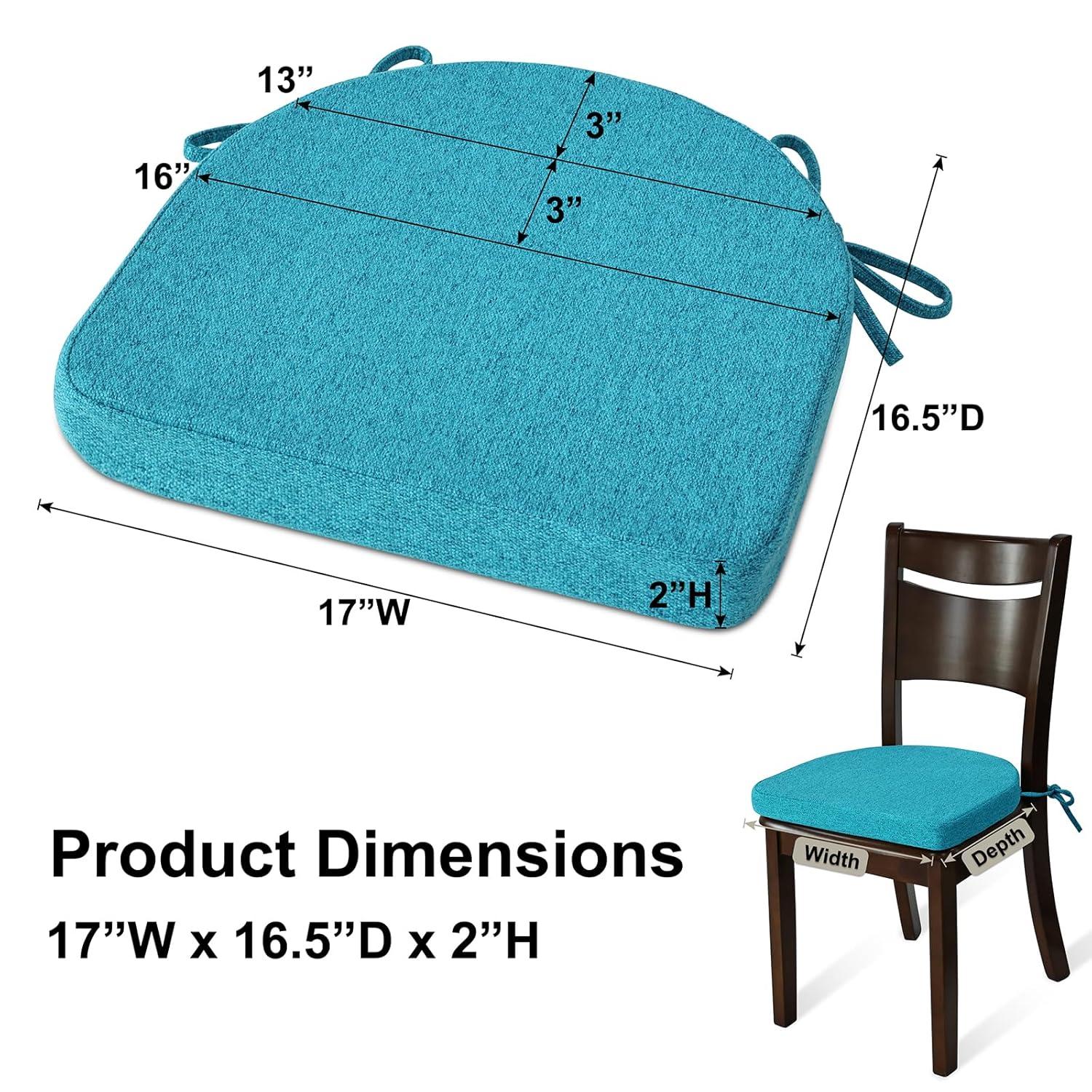 Chair Cushions for Dining Chairs Set of 2 - Blue