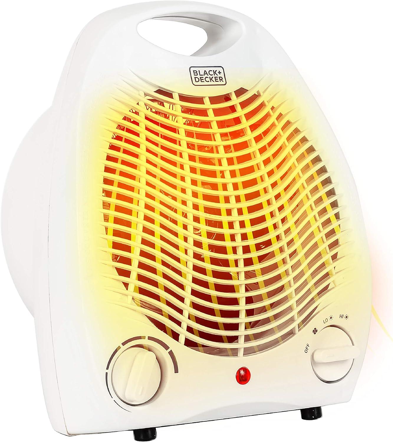 BLACK+DECKER Personal Desktop 1,500 Watt Electric Fan Compact Heater