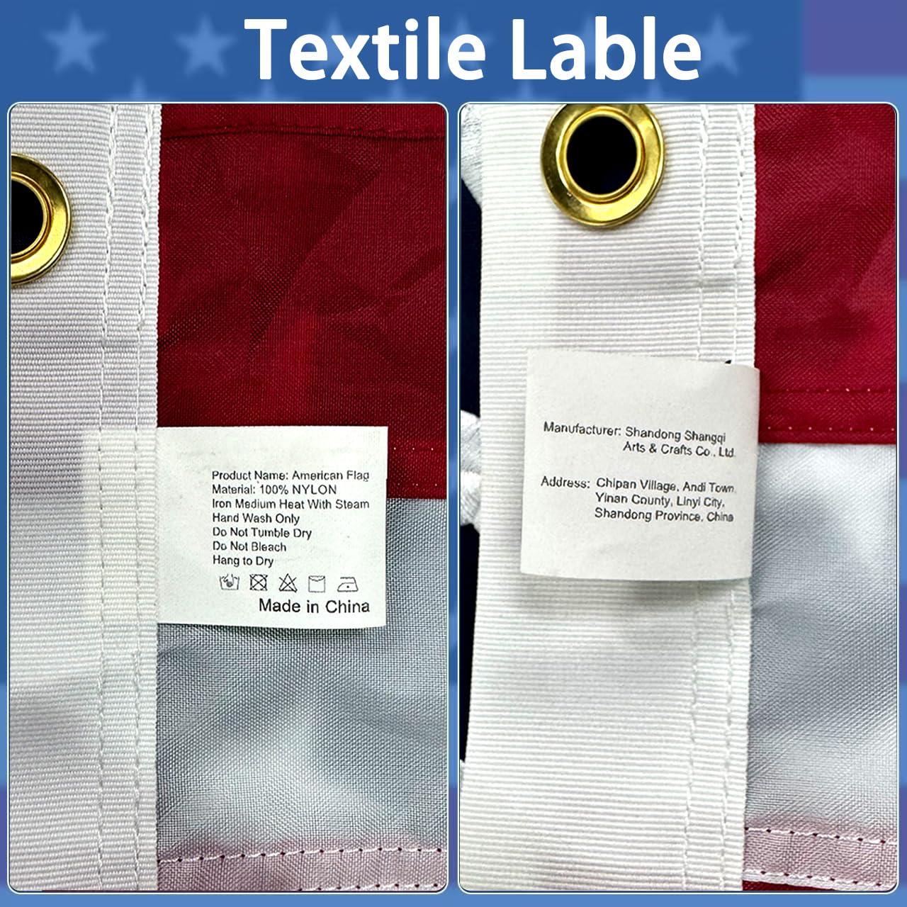 American Flag 6x10 ft: Long Lasting US Flag, Heavy Duty Nylon, Embroidered Stars, Sewn Stripes, Brass Grommets, UV Protection Perfect for Outdoors! USA Flag