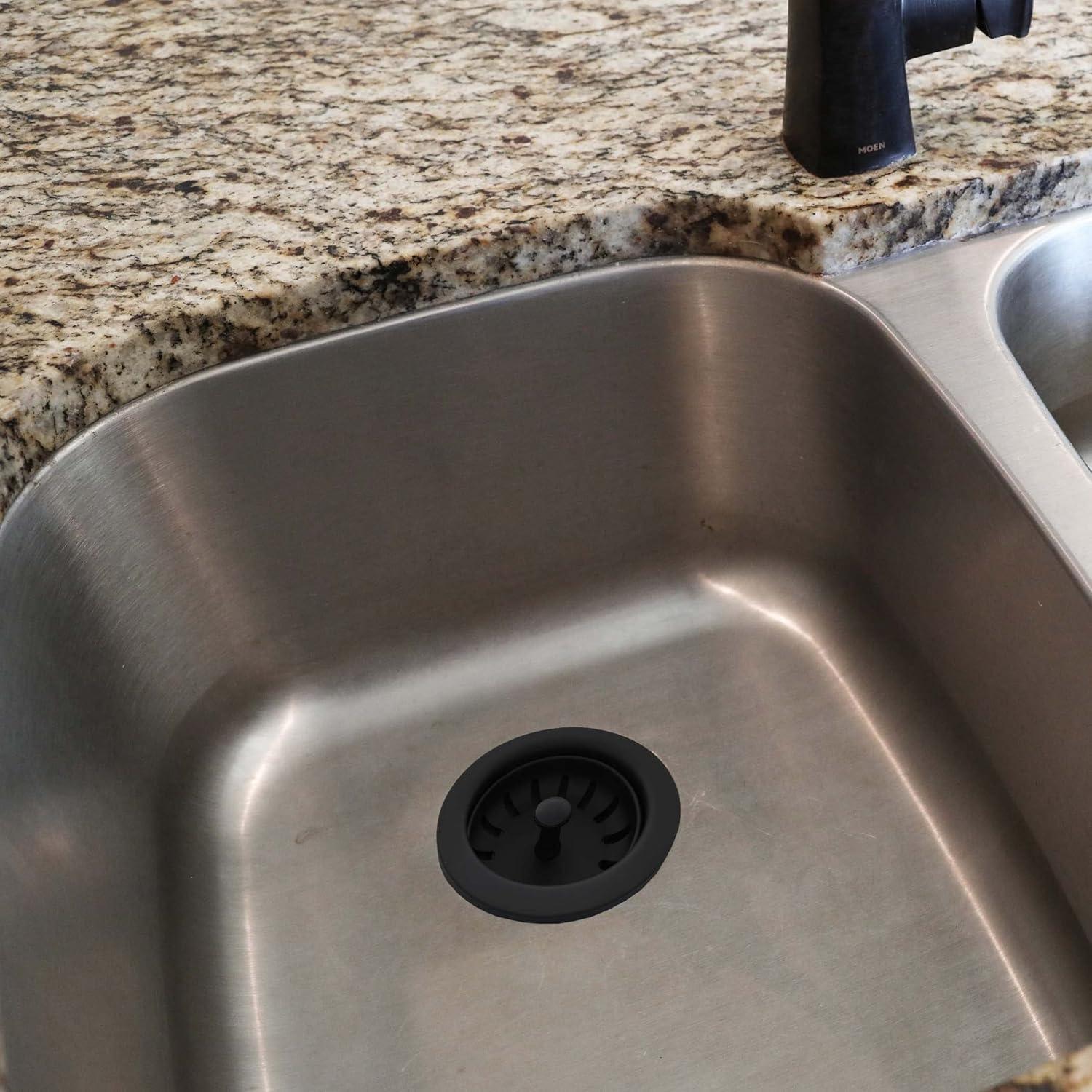 3.5 in. Matte Black Basket Sink Strainer