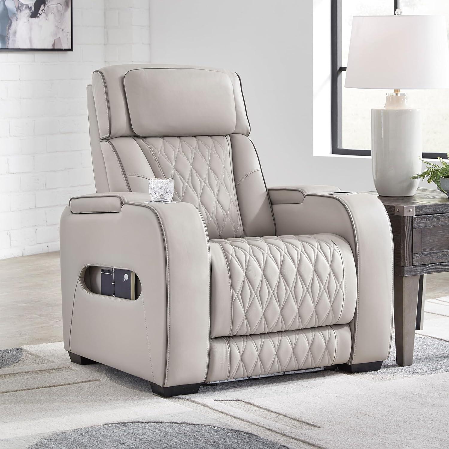 Signature Design by Ashley Boyington Gray Power Recliner