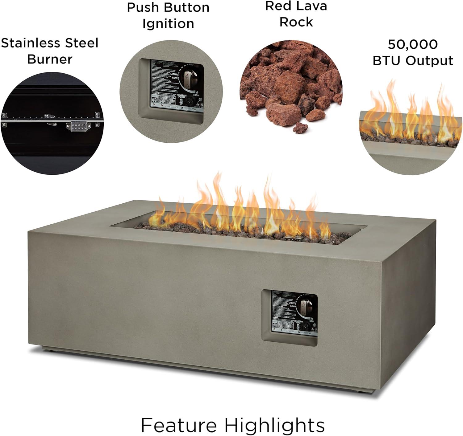 AEGEAN Propane / Natural Gas Outdoor Fire Pit Table
