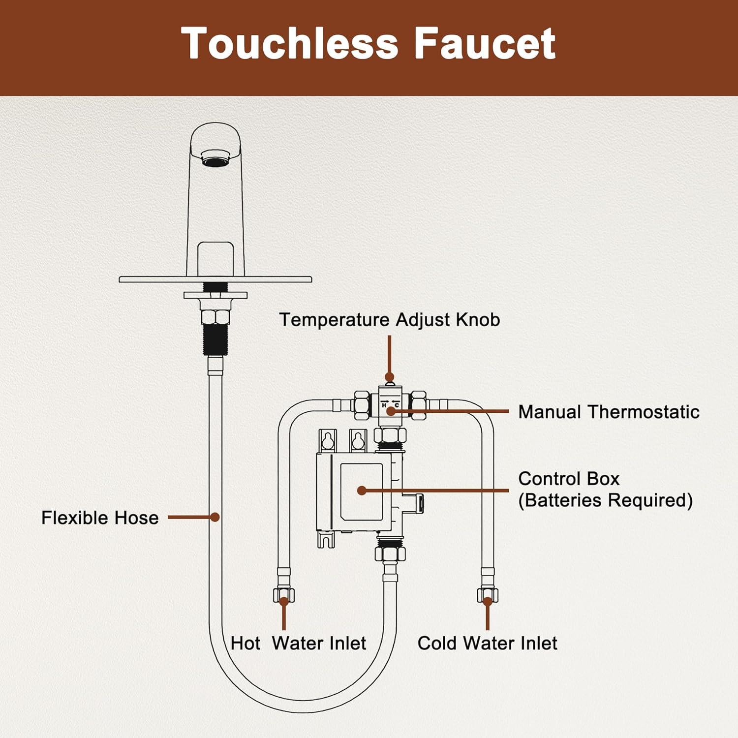 mondawe MD-S877BN Single-Hole Bathroom Faucet