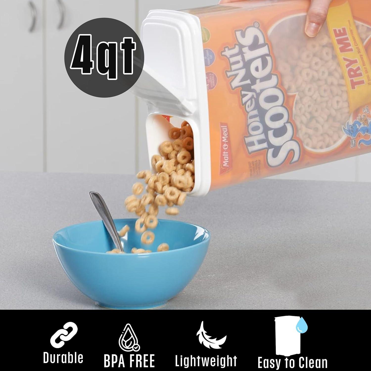 Clear BPA-Free Plastic Food Storage Dispensers Set with Flip Top Lid