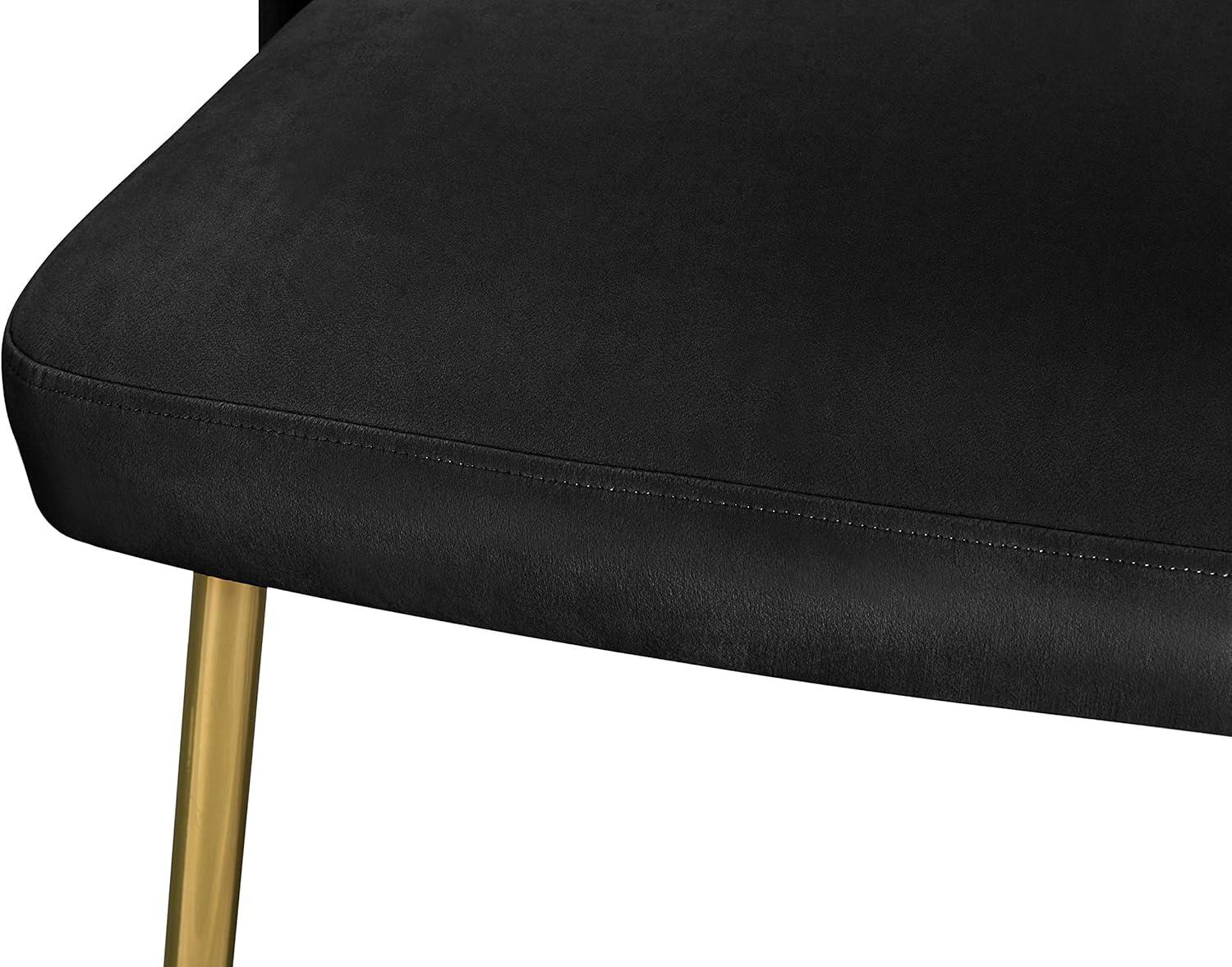 Meridian Furniture Logan Black Velvet Dining Chair (Set of 2)