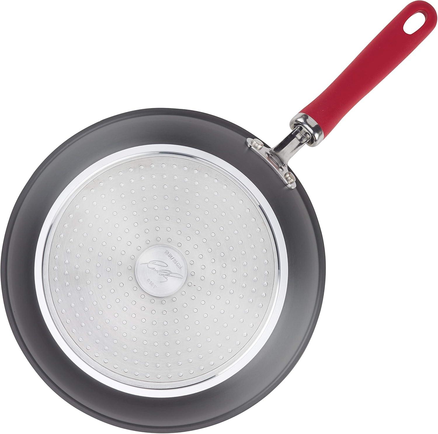 Rachael Ray Rachael Ray Create Delicious Hard Anodized Aluminum Nonstick Deep Frying Pan, 10.25-Inch