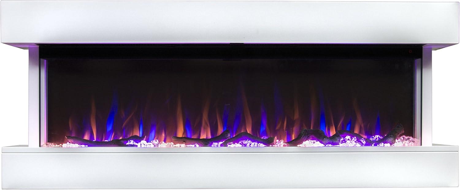 Chesmont 50" Wide 3-Sided Wall Mount Smart Electric Fireplace