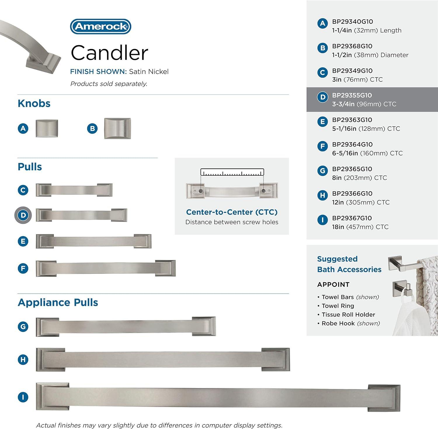 Candler Satin Nickel 5-Inch Arch Cabinet Pull with Mounting Hardware