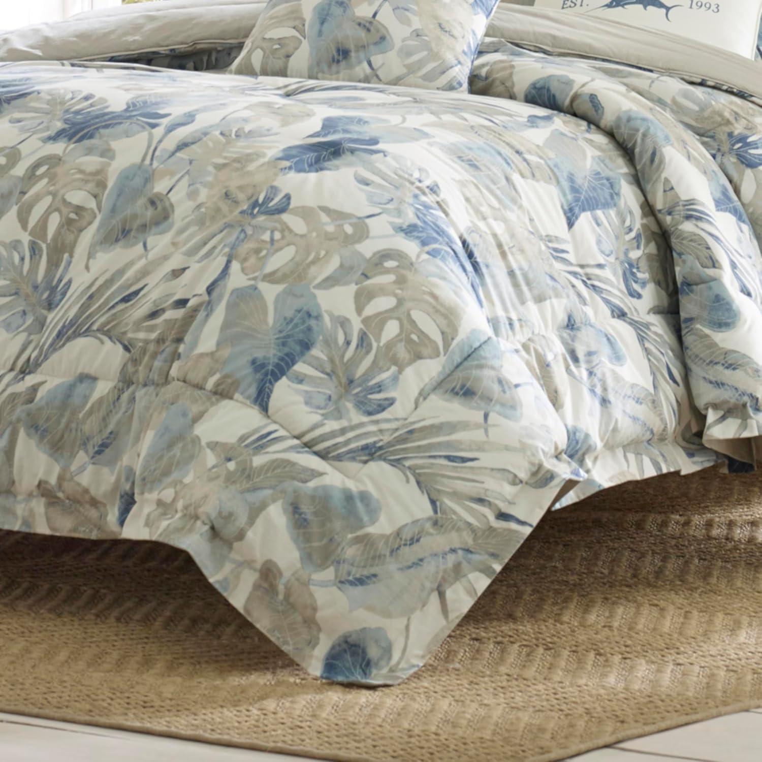Tommy Bahama Home Tommy Bahama Raw Coast Blue Cotton 5 Piece Comforter Bonus Set