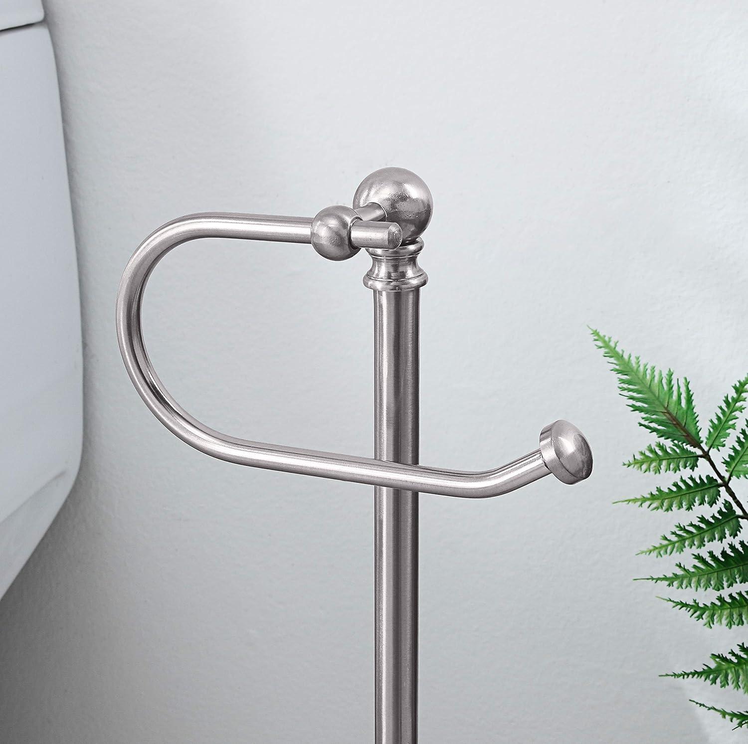 Bathroom Free Standing Toilet Paper Roll Holder Stand