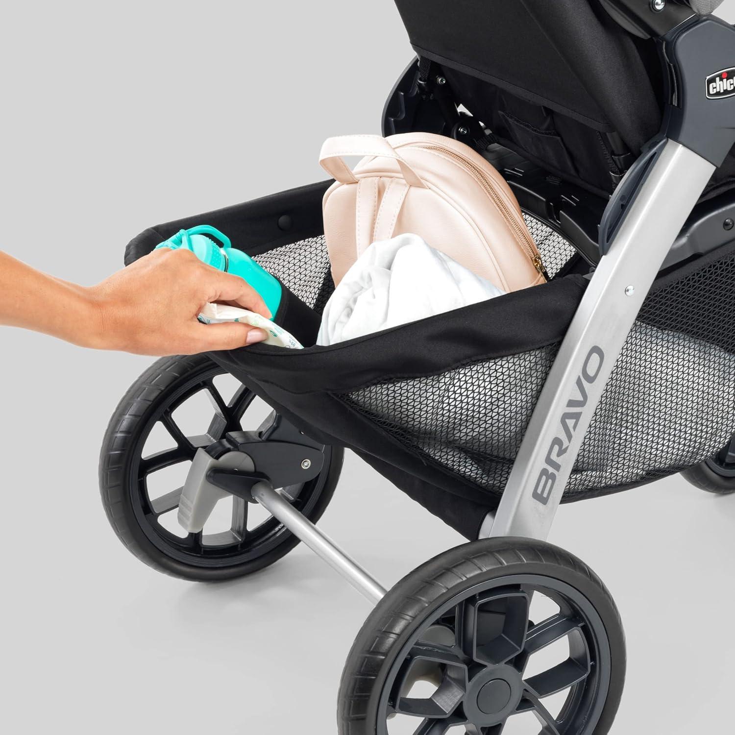 Chicco Bravo LE ClearTex Quick-Fold Stroller - Pewter