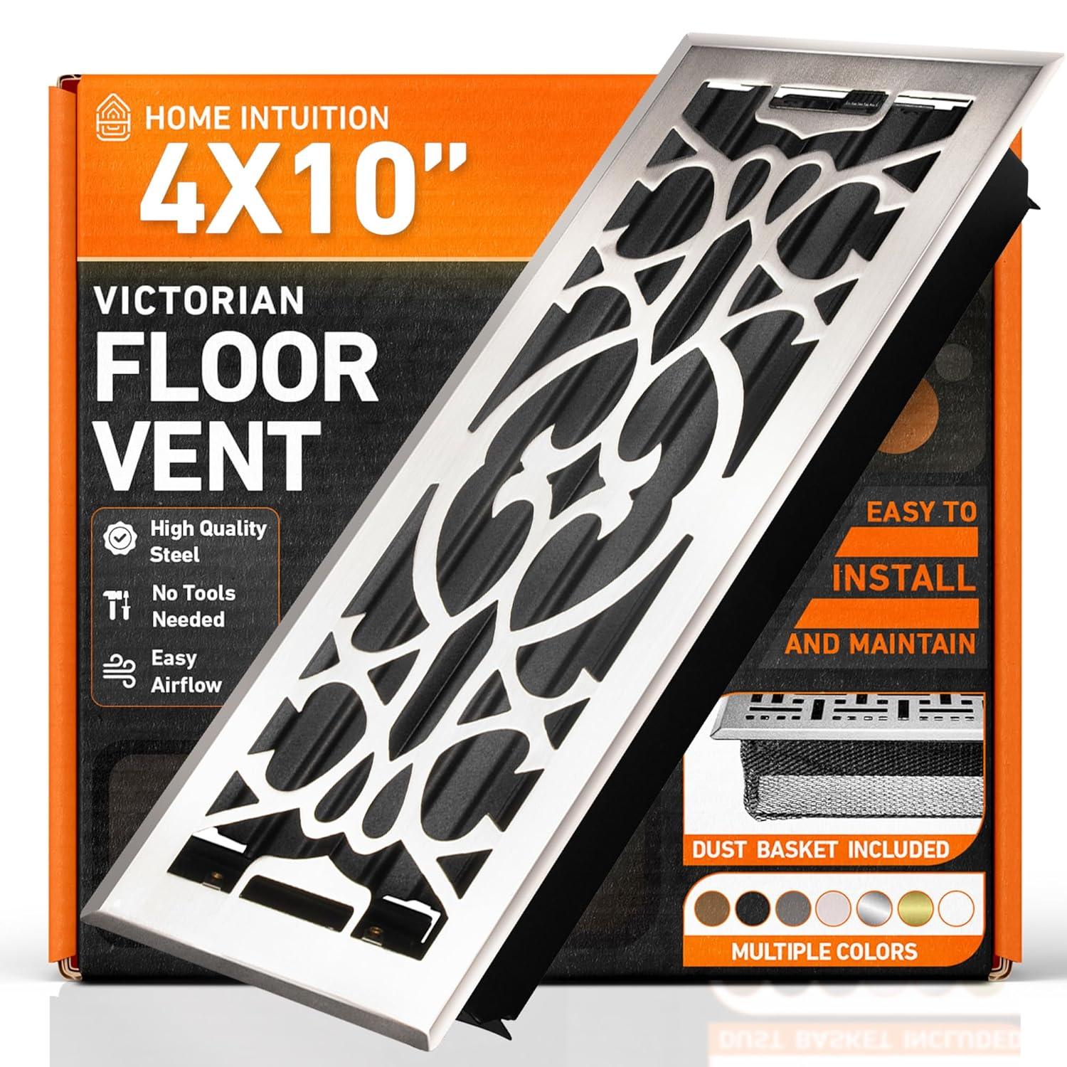 Home Intuition Victorian Floor Vent Cover Register With Mesh Net