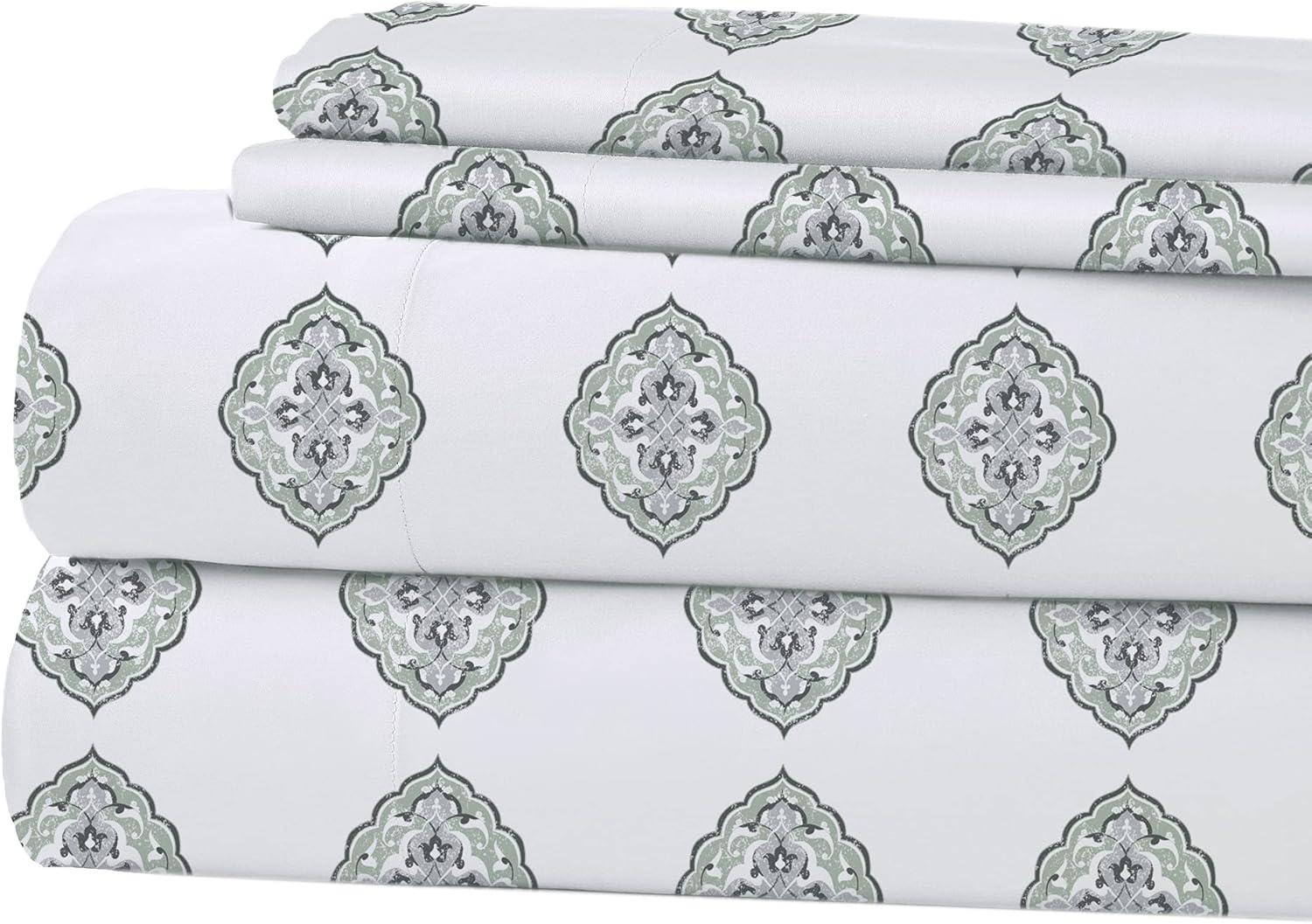 Modern Threads Printed 3 Piece Sheet Set, Claire.