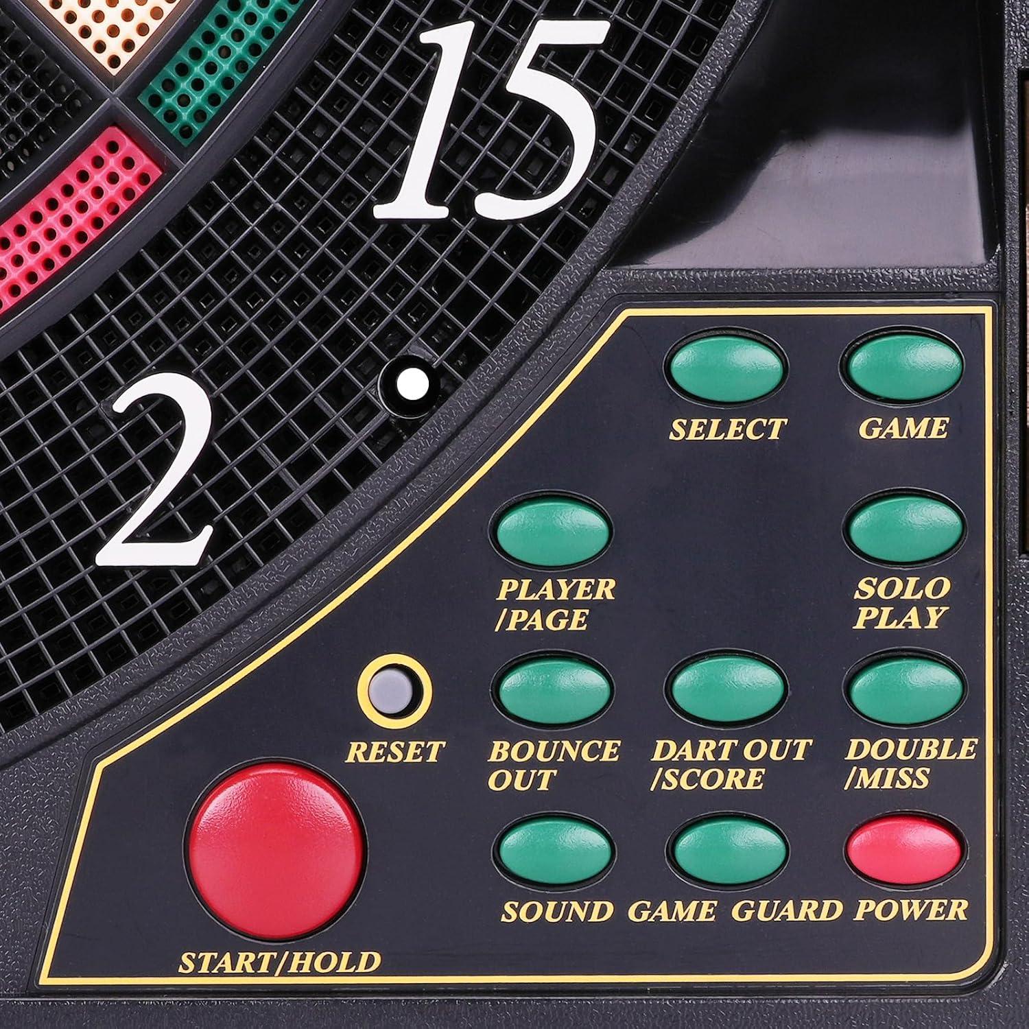 Electronic Dart Board LED Electric Digital Dart Boards for Adults with Cabinet with 12 Soft Tip Dartboard Set