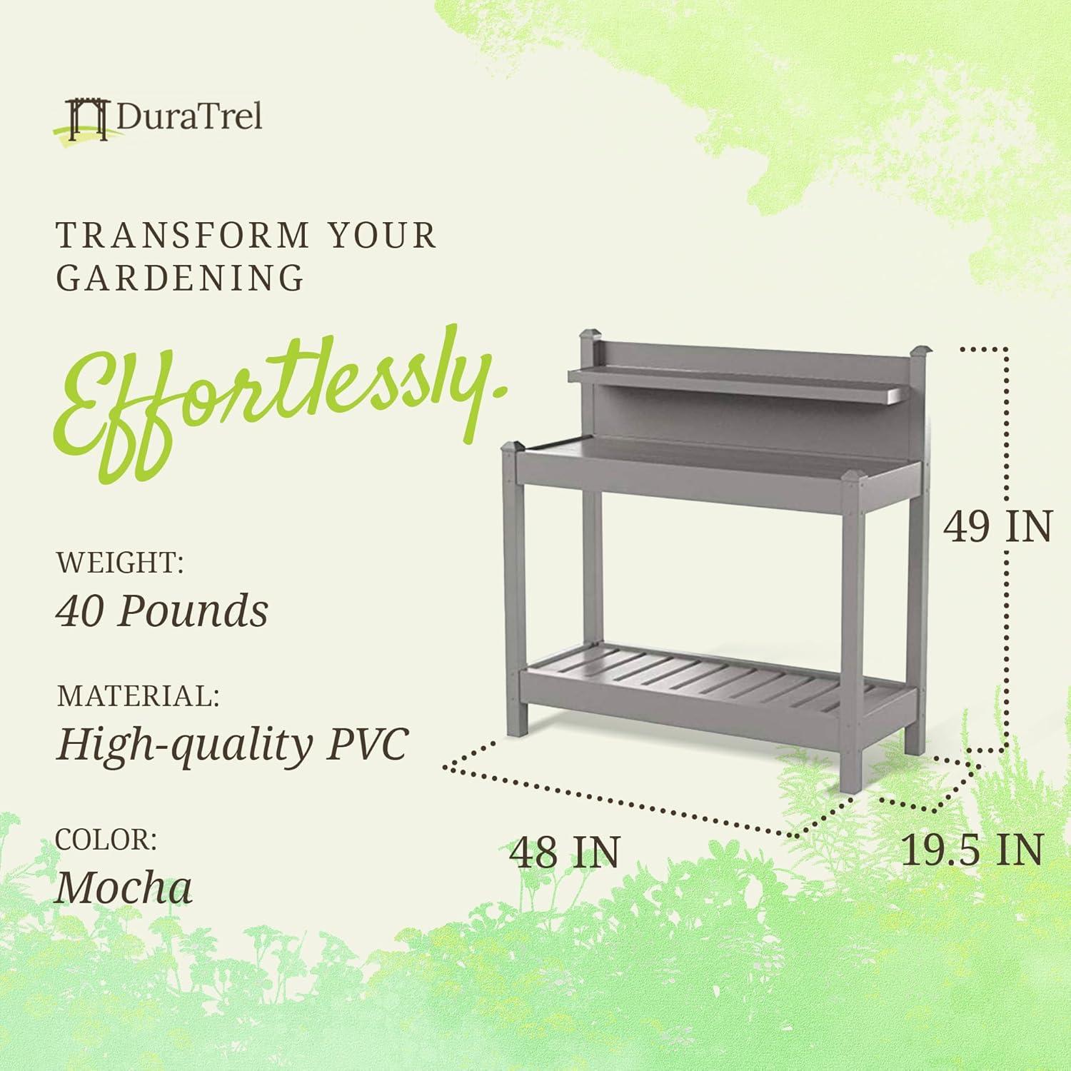 Dura-Trel Outdoor Gardening Heavy Duty PVC Vinyl Greenfield Potting Bench